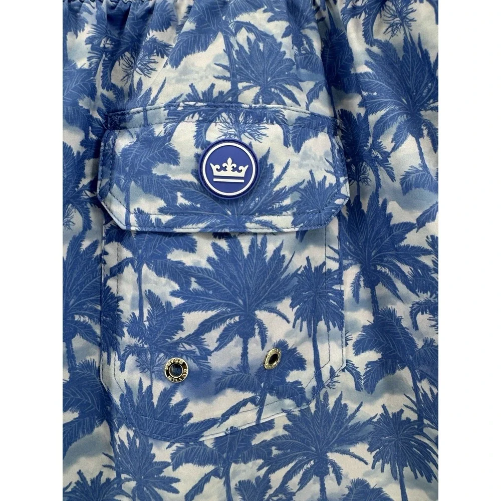 Peter Millar Seaside‎ Collection Swim Trunks Mens XXL Palm Tree  Beach Preppy